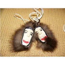 CHOICE on 3 Eskimo yo-yos: bone faces with fur trim (2)