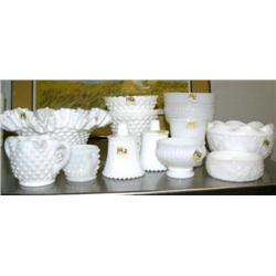 Lot of 12: misc. white glass (159)