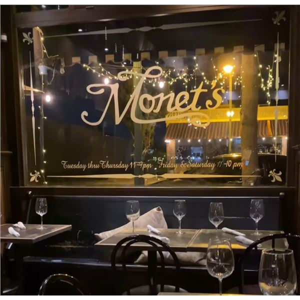 Chefs Dinner for 8 at Monets Wine Bistro - Exeter, CA