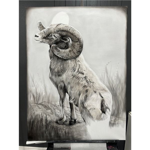 'The Duke' Original Charcoal on Canvas by Elena Johnson