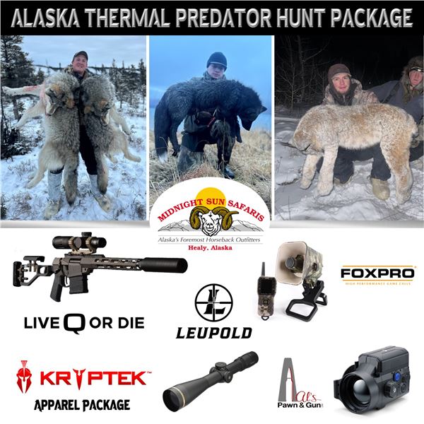 Alaskan Thermal Predator Hunt with Midnight Sun Safaris complete with Suppressed Thermal rifle packa