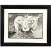 Image 1 : Stunning Framed 24 x 30” Charcoal Ram Print by Derek Stevenson