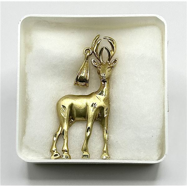 14k Gold Deer Pendant from Russia
