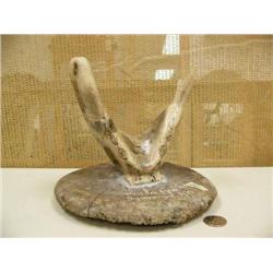 Sculpture whale from walrus jaw bone by Aningayou from Savoonga (2)