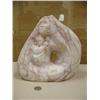 Image 1 : Pink alabaster carving 10" tall of mother and child (158)