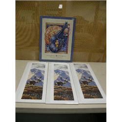Lot of 4 pieces: Gather Tradition at Native Heritage Center, Jody Thompson prints signed and numbere