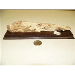 8.5" mammoth ivory relief carving of 2 eagles feeding eaglet - imported #M038(2)