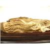 Image 2 : 8.5" mammoth ivory relief carving of 2 eagles feeding eaglet - imported #M038(2)