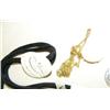 Image 4 : Lot of: Alaska Centennial bolo tie with jade drops, carved ivory flower necklace, carved ivory billi