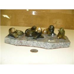 Group of 5 soapstone seals (2)
