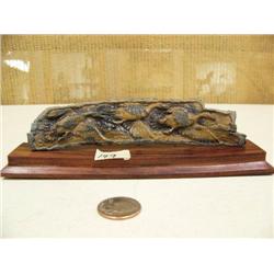 6" mammoth ivory relief carving of 3 flying ducks - imported M070 (2)