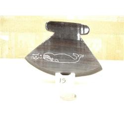 Baleen ulu with scrimshawed whale on ivory stand by Robert Crumley (2)