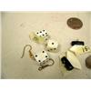 Image 2 : Lot of 3 pairs of earrings: sterling silver Tlingit bears, ivory dice, and ivory and baleen Ulus (2)