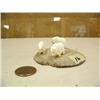 Image 1 : 3 ivory musk ox by Robert Kokuluk mounted on whale disk (2)