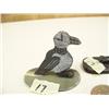 Image 2 : 2" baleen puffin, scrimshawed, 4" baleen seal by Robert Crumley (2)
