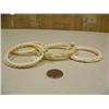 Image 1 : Lot of 5 ivory bangle bracelets, 2 ornately carved (196)
