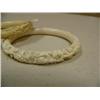 Image 3 : Lot of 5 ivory bangle bracelets, 2 ornately carved (196)