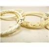 Image 4 : Lot of 5 ivory bangle bracelets, 2 ornately carved (196)