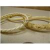 Image 5 : Lot of 5 ivory bangle bracelets, 2 ornately carved (196)