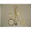 Image 1 : Lot of 5: beautiful carved ivory orchid, ivory pendant with gold rim, ivory peacock, ivory pendant a