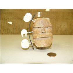 4" whale bone, baleen and ivory, King Island spirit mask by Mark Seeganna (2)