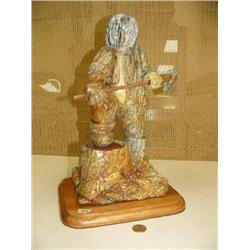 14" soapstone woodsman by Sergey Byazlov (25)