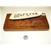 Image 1 : 7" sled runner artifact, Tlingit style bear mounted on wood base retail price $1250 (2)