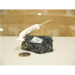 4" narwhale by Pulluck on soapstone base (2)