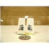 Image 1 : Circa 1950 pair of scrimshawed ivory salt and pepper shakers by Walluk ? (2)