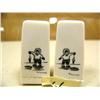 Image 2 : Circa 1950 pair of scrimshawed ivory salt and pepper shakers by Walluk ? (2)