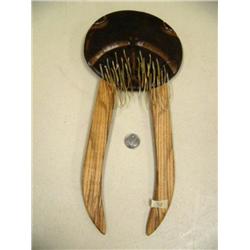 15" walrus mask of whale vertebrae (2)