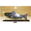 Image 1 : 7" scrimshawed baleen salmon by Robert Crumley (2)