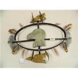 12" soapstone spirit mask by Doris Higgins from St. Michael, AK (2)