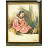 Image 1 : 10"x8" original Henne oil painting of Eskimo basket maker (2)