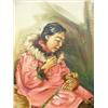Image 2 : 10"x8" original Henne oil painting of Eskimo basket maker (2)