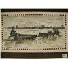 Image 1 : George Ahgupuk on caribou skin 7.5"x12.5" man on dog team approaching village circa 1950 (187)