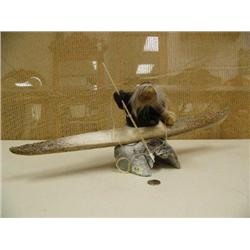 22" whale bone kayaker by Mike Duppes (2)