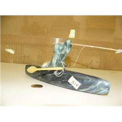 CHOICE on 2 - 11" soapstone kayakers by Mike Duppes (2)