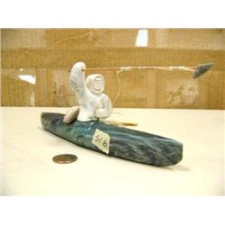 CHOICE on 2 - 11" soapstone kayakers by Mike Duppes (2)