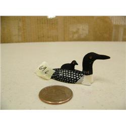 CHOICE on 3 Ivory loons 3" by Charlie Kokuluk #727F: Common Loon with Baby (2)