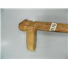 Image 2 : CHOICE on 2: Diamond Willow cane with whale bone handle carved in shape of hunter with arrow (2)