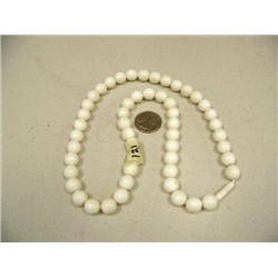 CHOICE on 4 ivory necklaces: 24" bead necklace .25" beads (196)