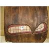 Image 3 : CHOICE on 2 - 33" carved cedar Tlingit wall masks inlayed with copper and abalone by JAX in 1978 fro