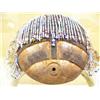 Image 2 : CHOICE on 2: 13" whale vertebrae sculpture with beautiful trade bead hat (2)