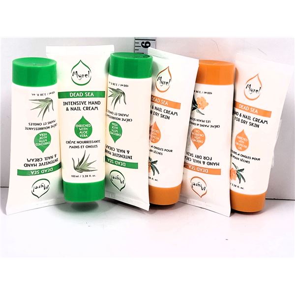 Lot of 6 Myrel Dead Sea Hand and Nail Cream