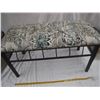Image 1 : Metal Base Bench | Newly Upholstered | Approx 35" Long