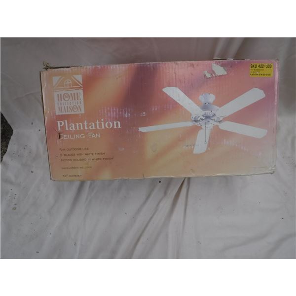 Plantation 5 Blade 52" Ceiling Fan | Works
