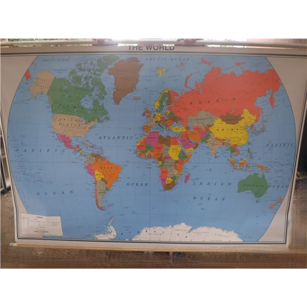 Geo-Carto Canada 2006 Pull Down World Map