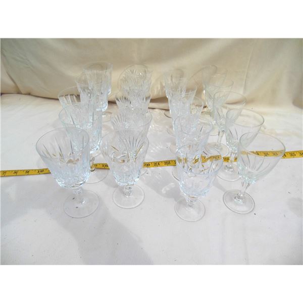 Set of Glass/Crystal Stemware | 4 Styles | 5 Pieces of Each