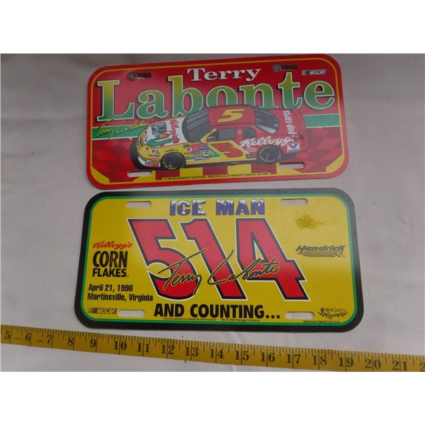 Lot of 2 Nascar License Plates